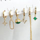 Letter M Charm Set Earrings