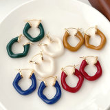 U-shaped Enamel Earrings CMEADL-2402962
