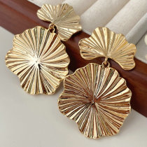 18K Gold Plated Flower Earrings CMEADL-2402964