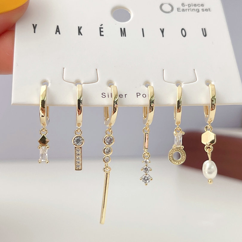 Long Charms Set Earrings