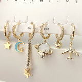 Moon Star Charms Set Earrings