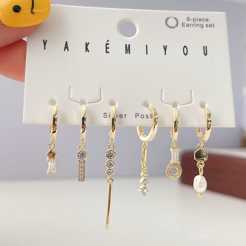 Long Charms Set Earrings