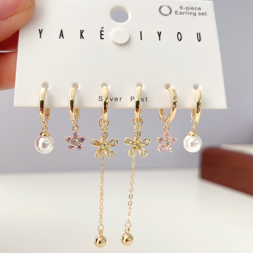 Flower Pendant Set Earrings
