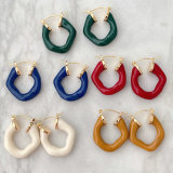 U-shaped Enamel Earrings CMEADL-2402962