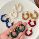 U-shaped Enamel Earrings CMEADL-2402962