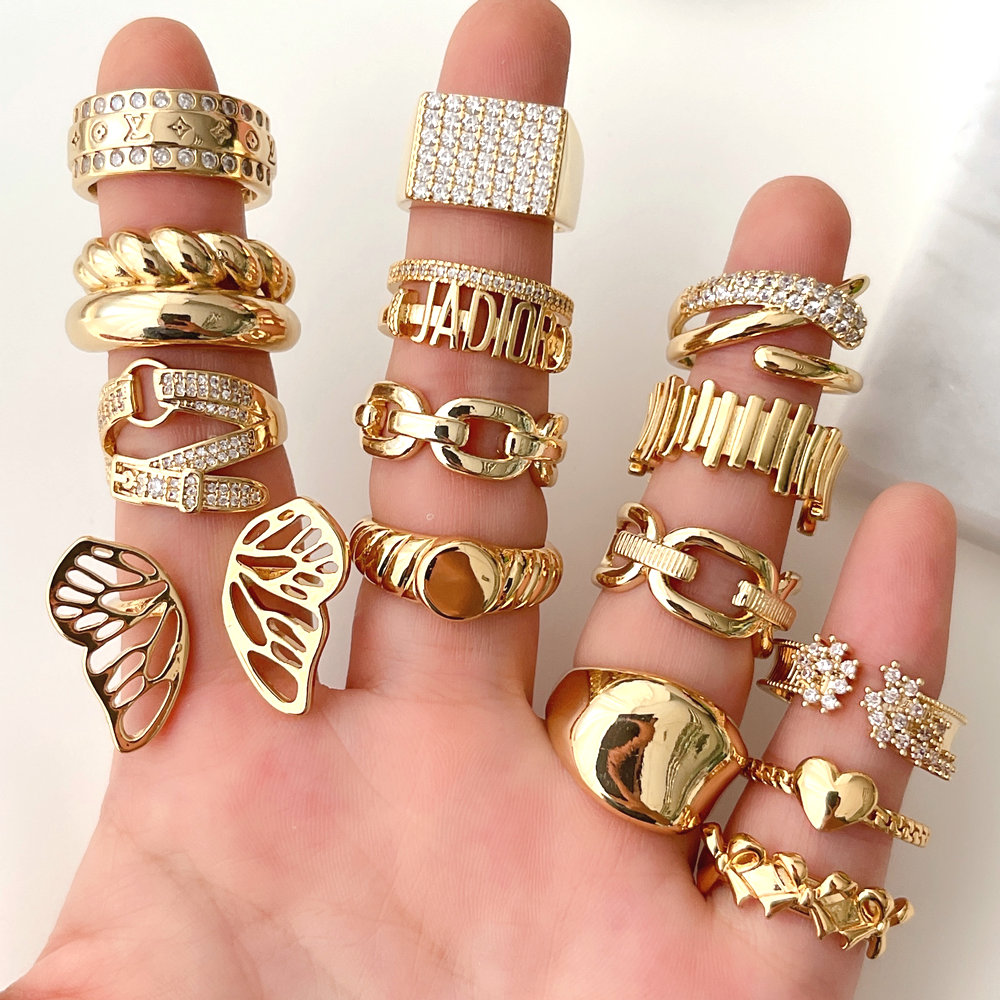 Fashion Metal Butterfly Adjustable Ring