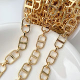 18k Gold Plated Pig Nose Chain 11*15mm （ By Meter )