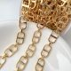 18k Gold Plated Pig Nose Chain 11*15mm （ By Meter )