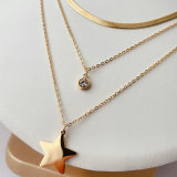 Stainless Steel Layer Star Necklace
