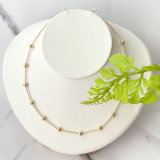 Stainless Steel Gold Ball Chain Necklace