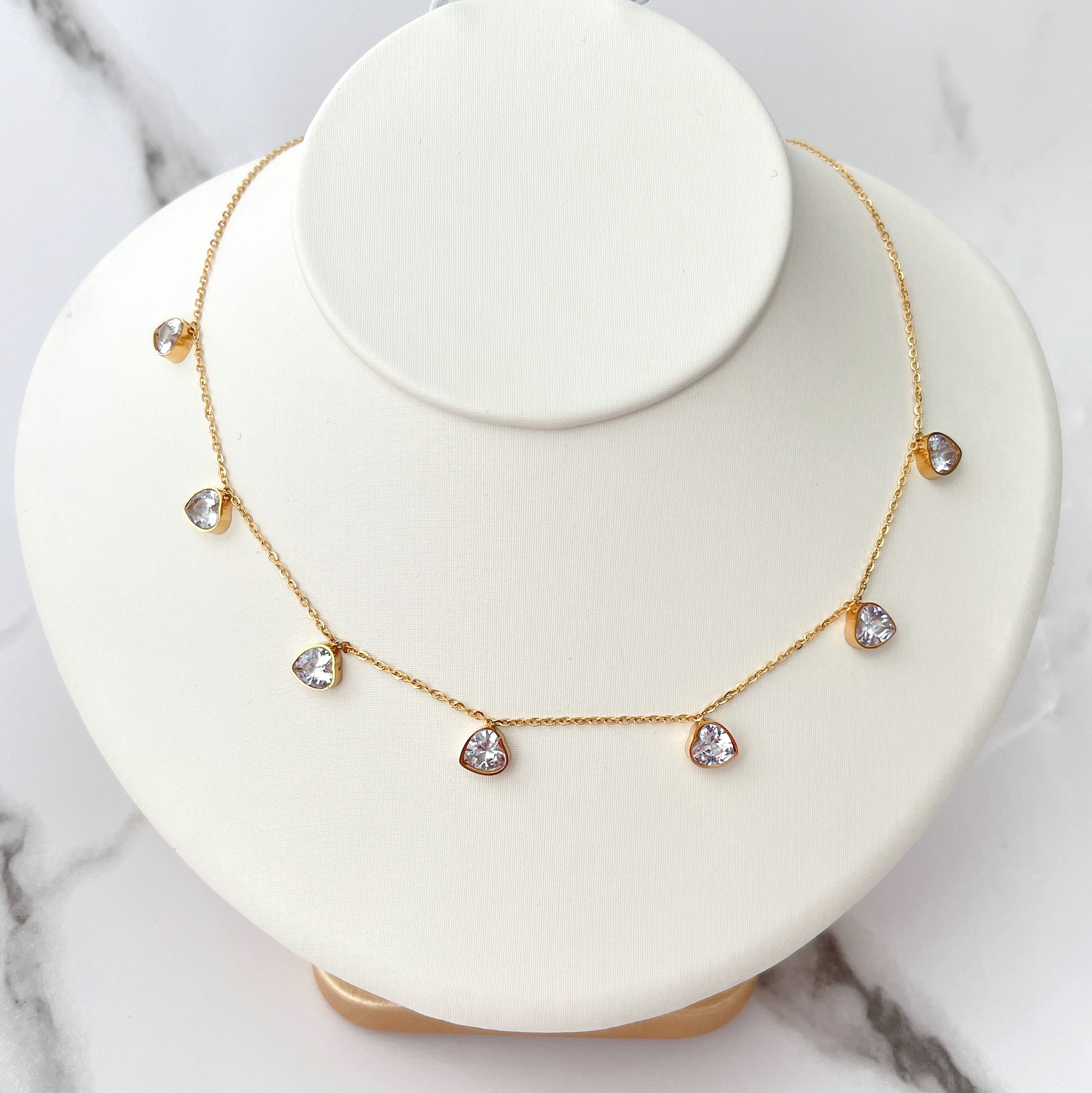 Stainless steel Heart Charm Necklace
