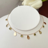 Stainless Steel Zircon Drop Necklace