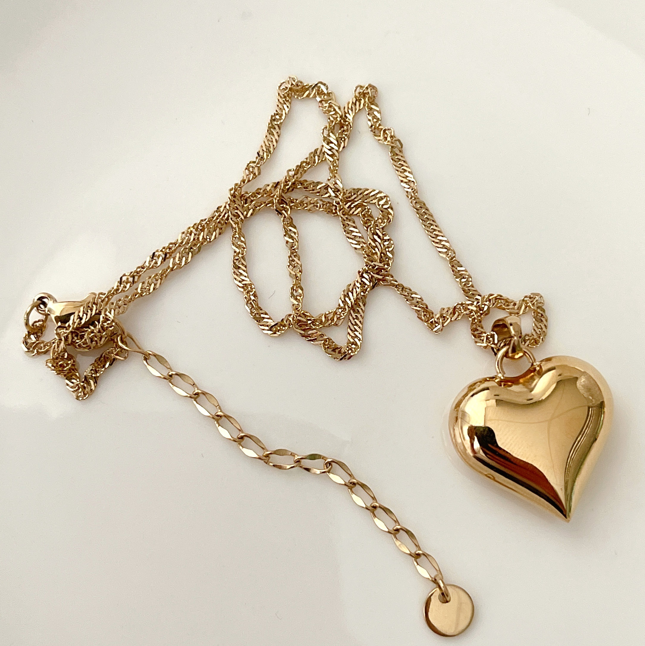 Stainless Steel Heart Charm Necklace