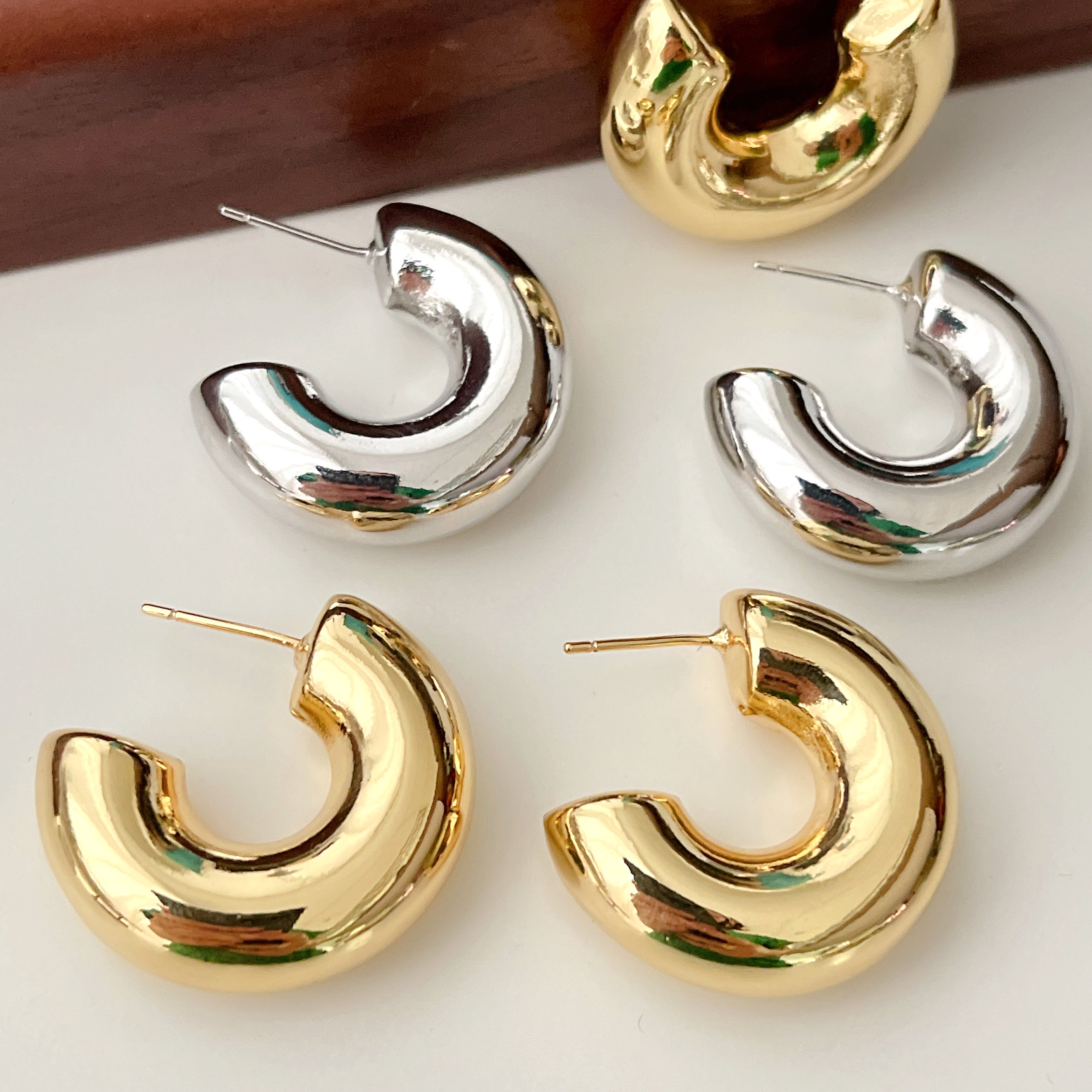 Big Fat C Hoop Earrings