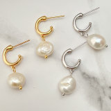 Fresh Water Pearl Hoop Earrings  CMEADL-2417651