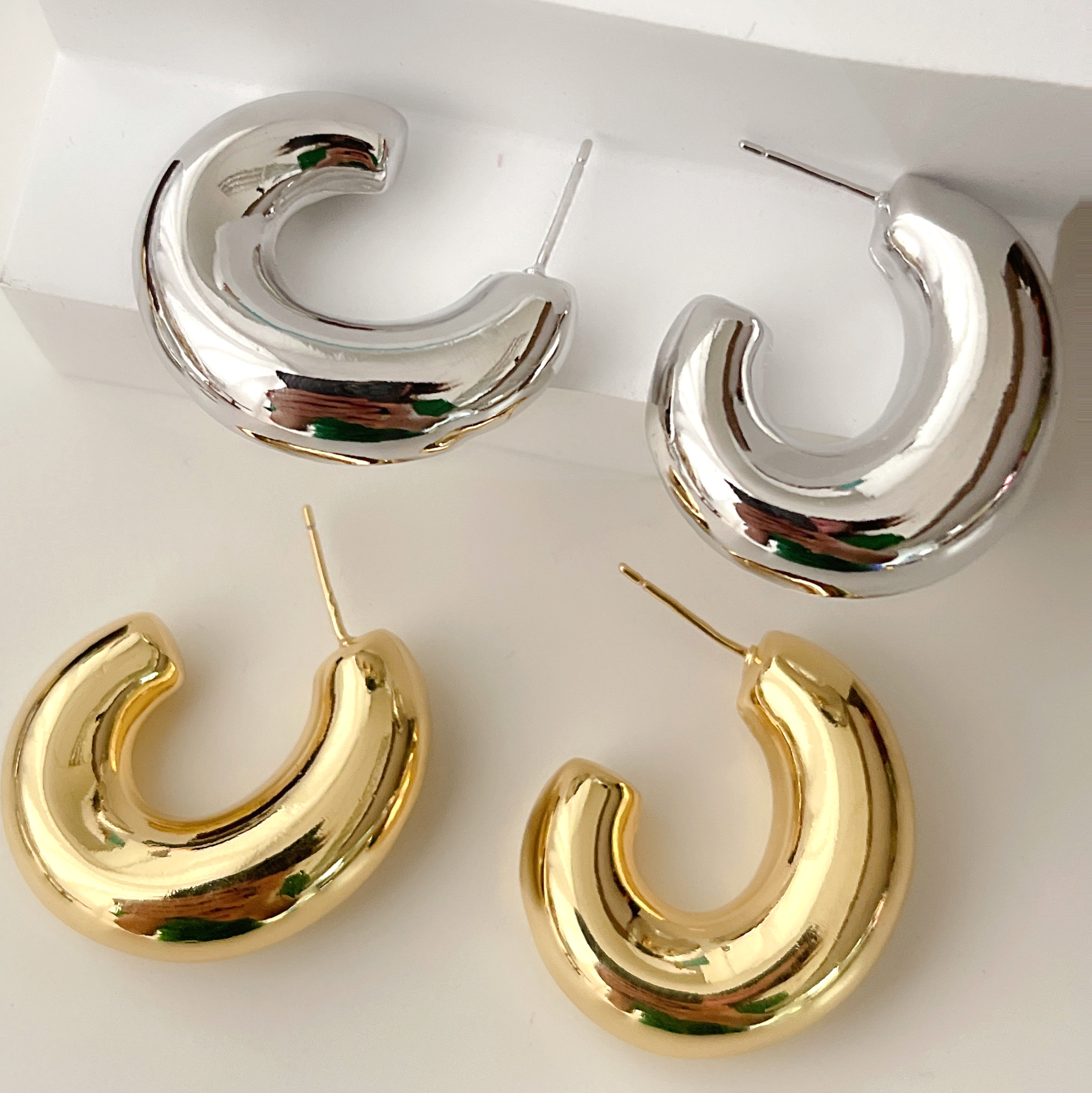 Big Fat C Hoop Earrings