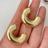 Big Fat C Hoop Earrings