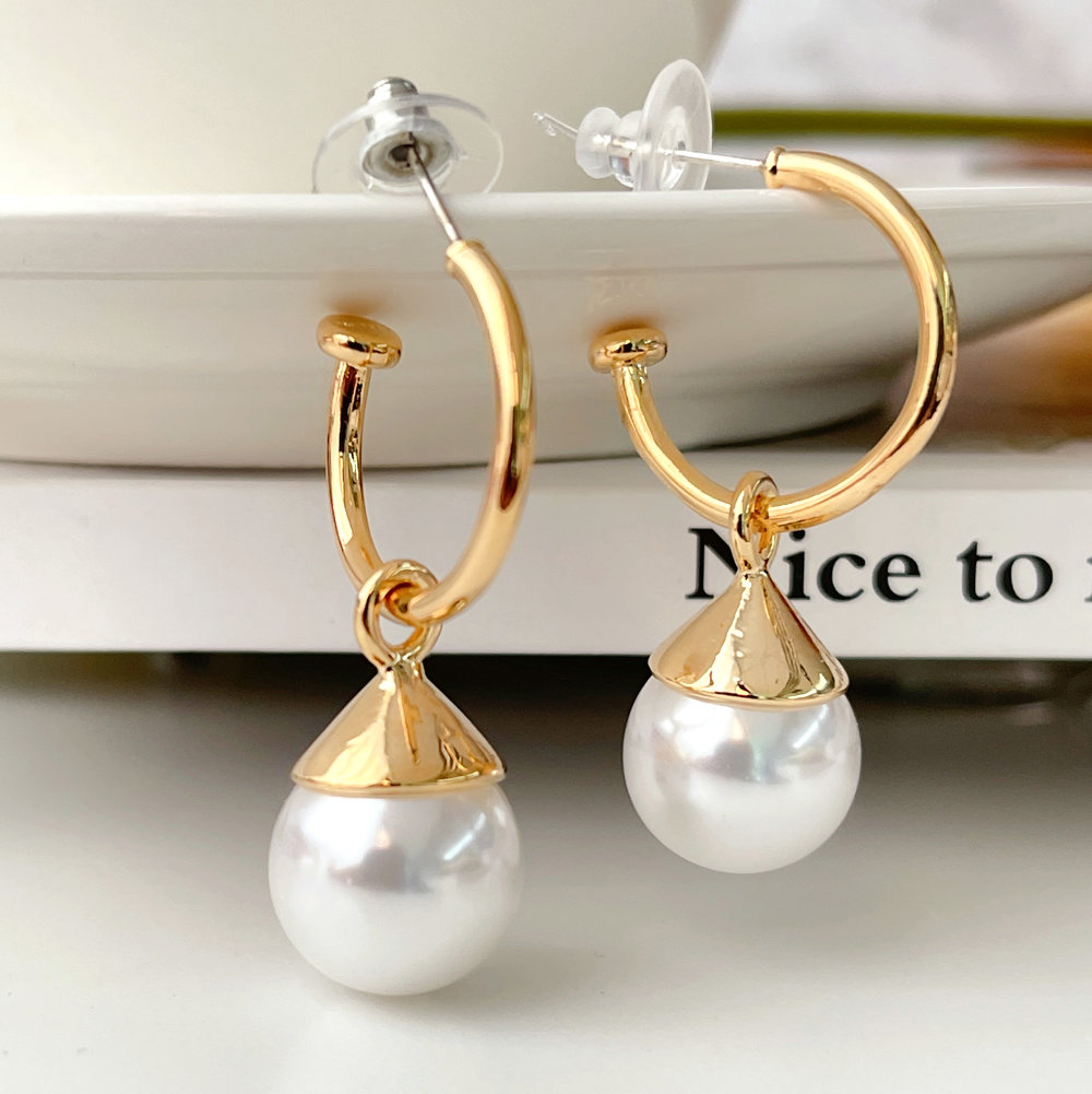 Big Drop Pearl Earrings