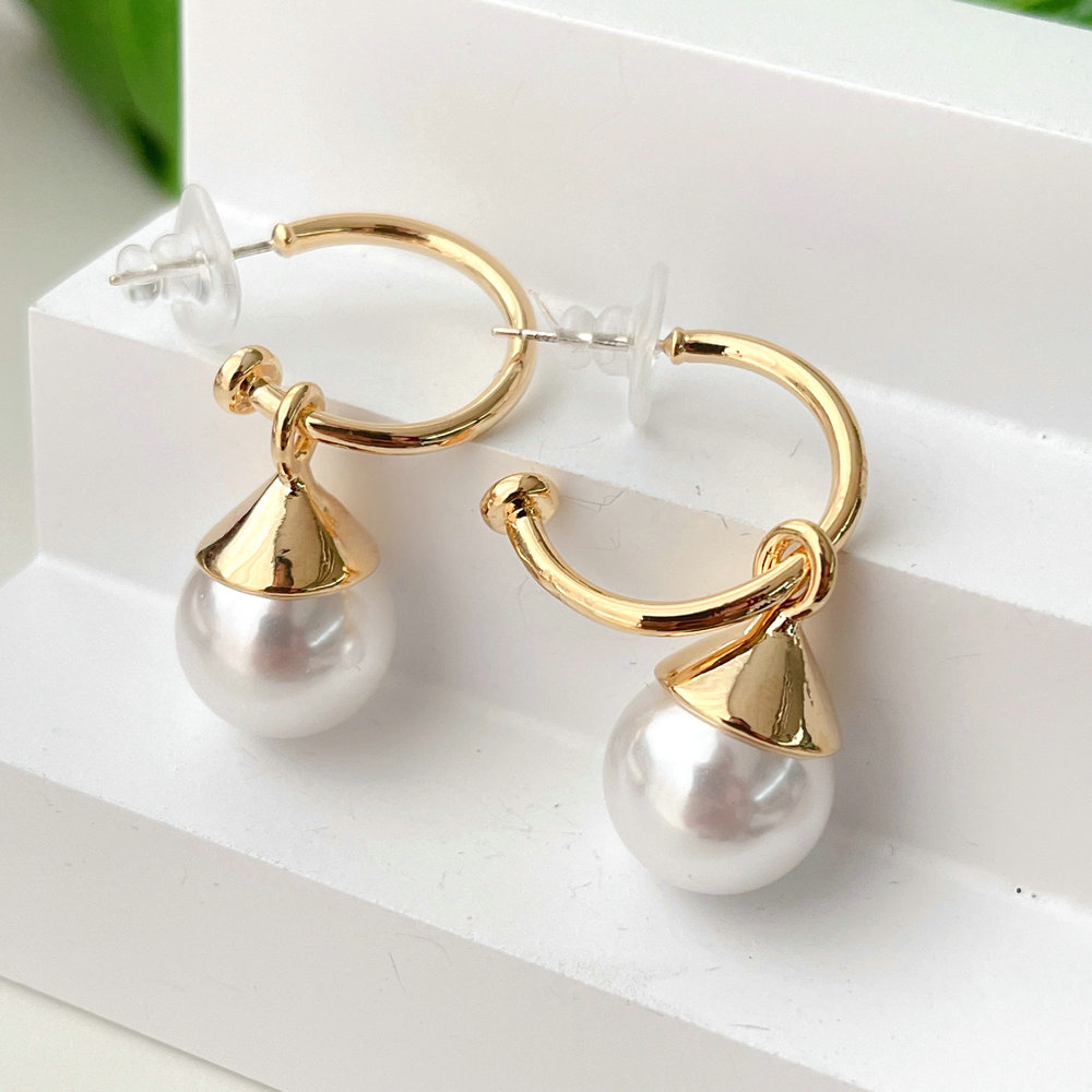 Big Drop Pearl Earrings