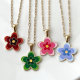 Stainless Steel Enamel Flower Necklace
