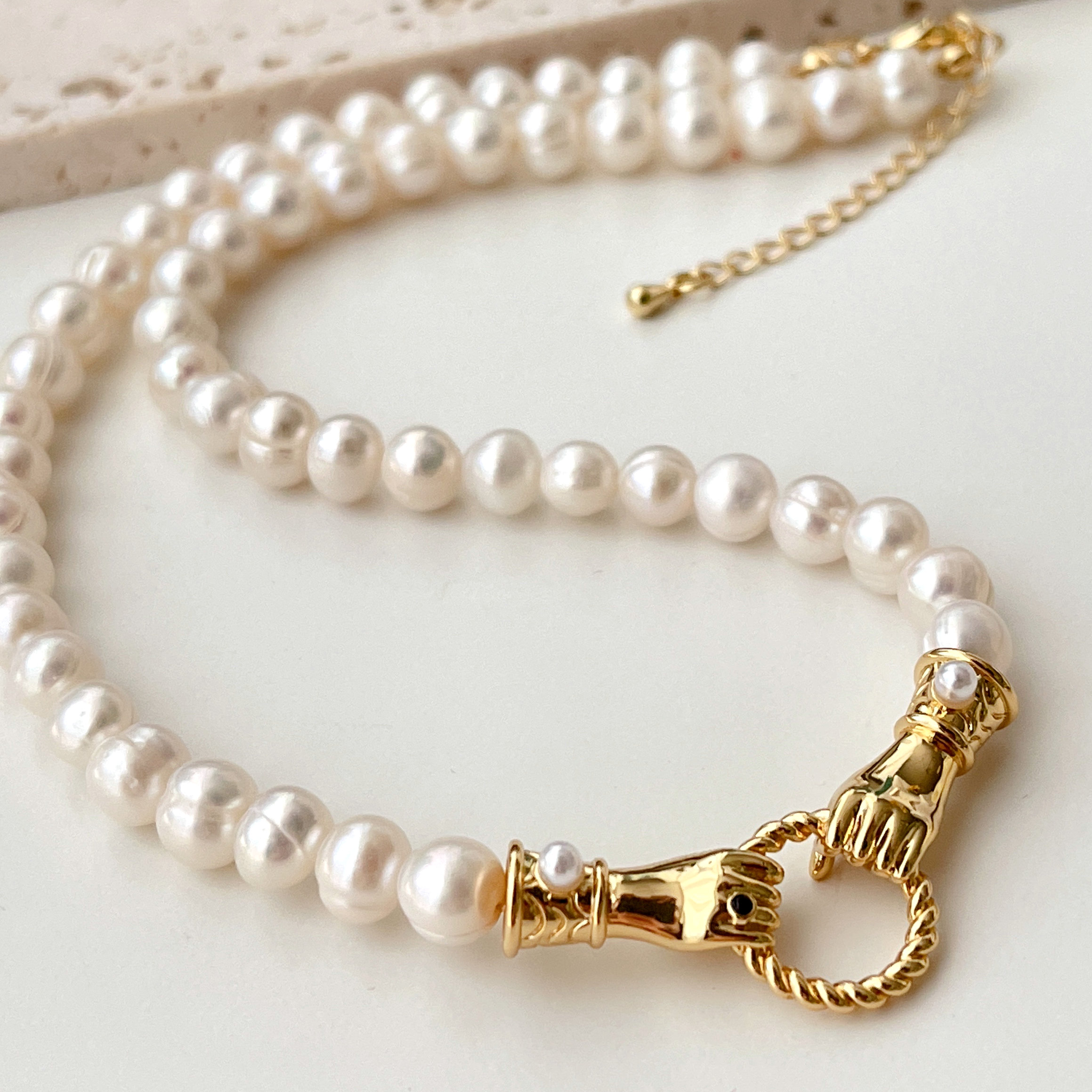 Fresh Water Pearl Hand to Hand Charm Necklace