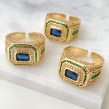 Mirco Pave Square Adjustable Ring
