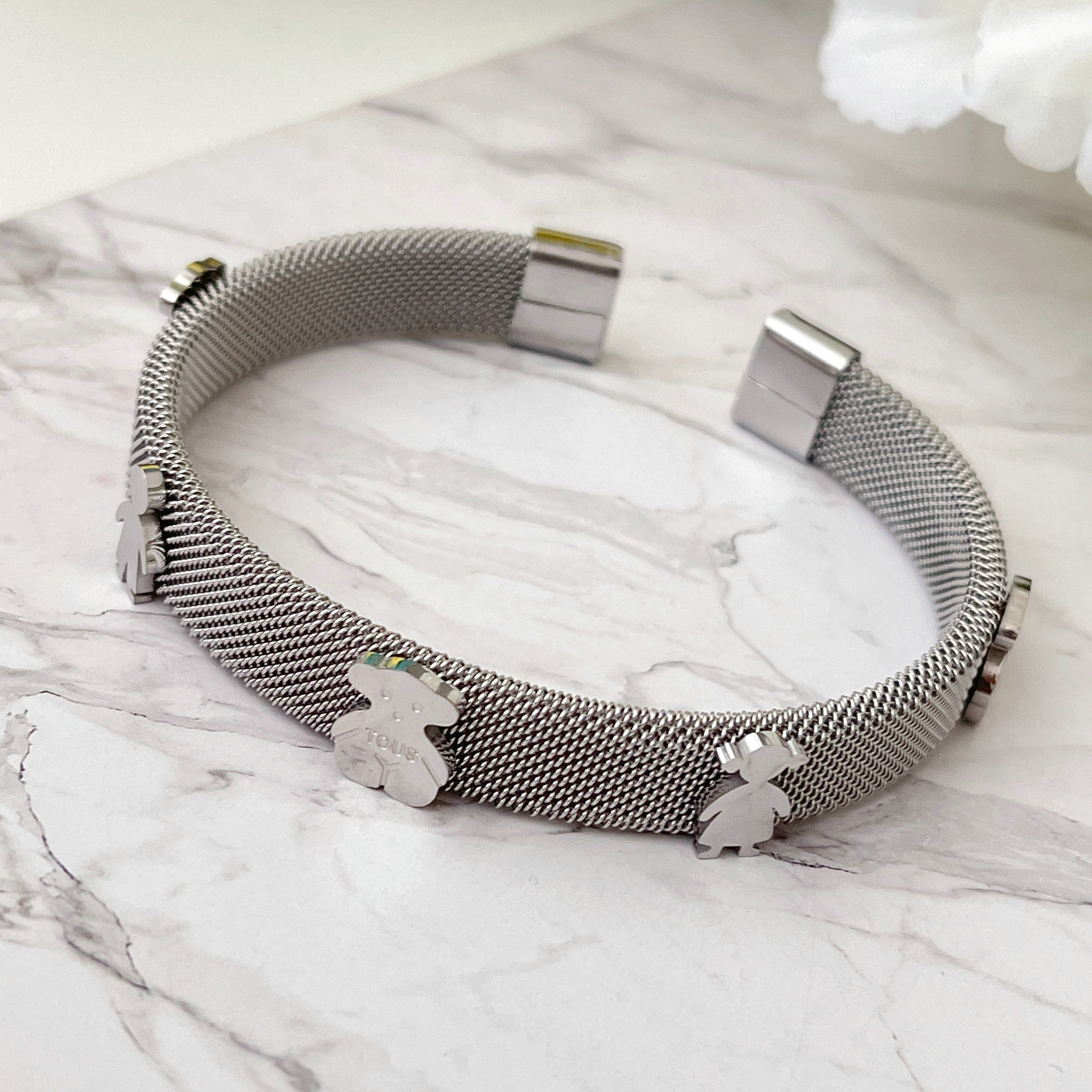 Stainless Steel Bear Bracelet