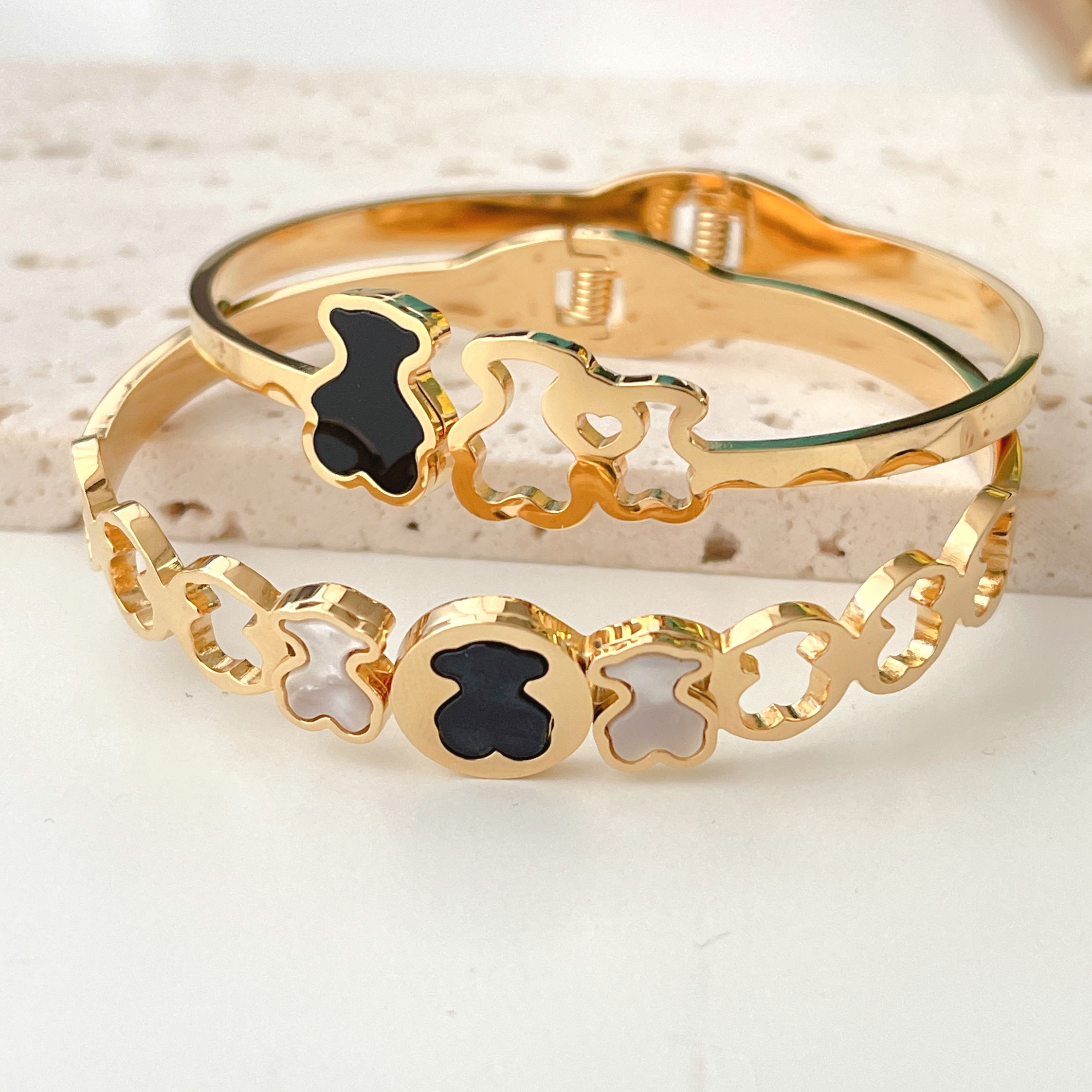 Stainless Steel Bear Bracelet