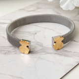 Stainless Steel Bear Bracelet