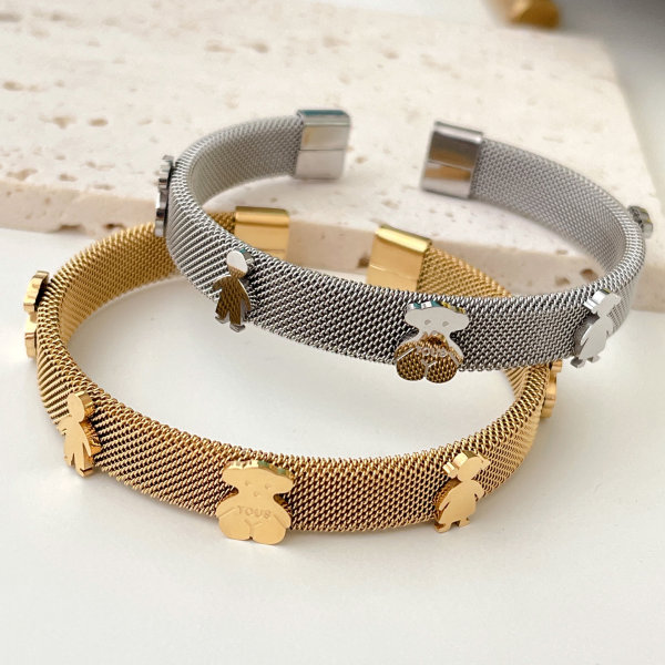Stainless Steel Bear Bracelet