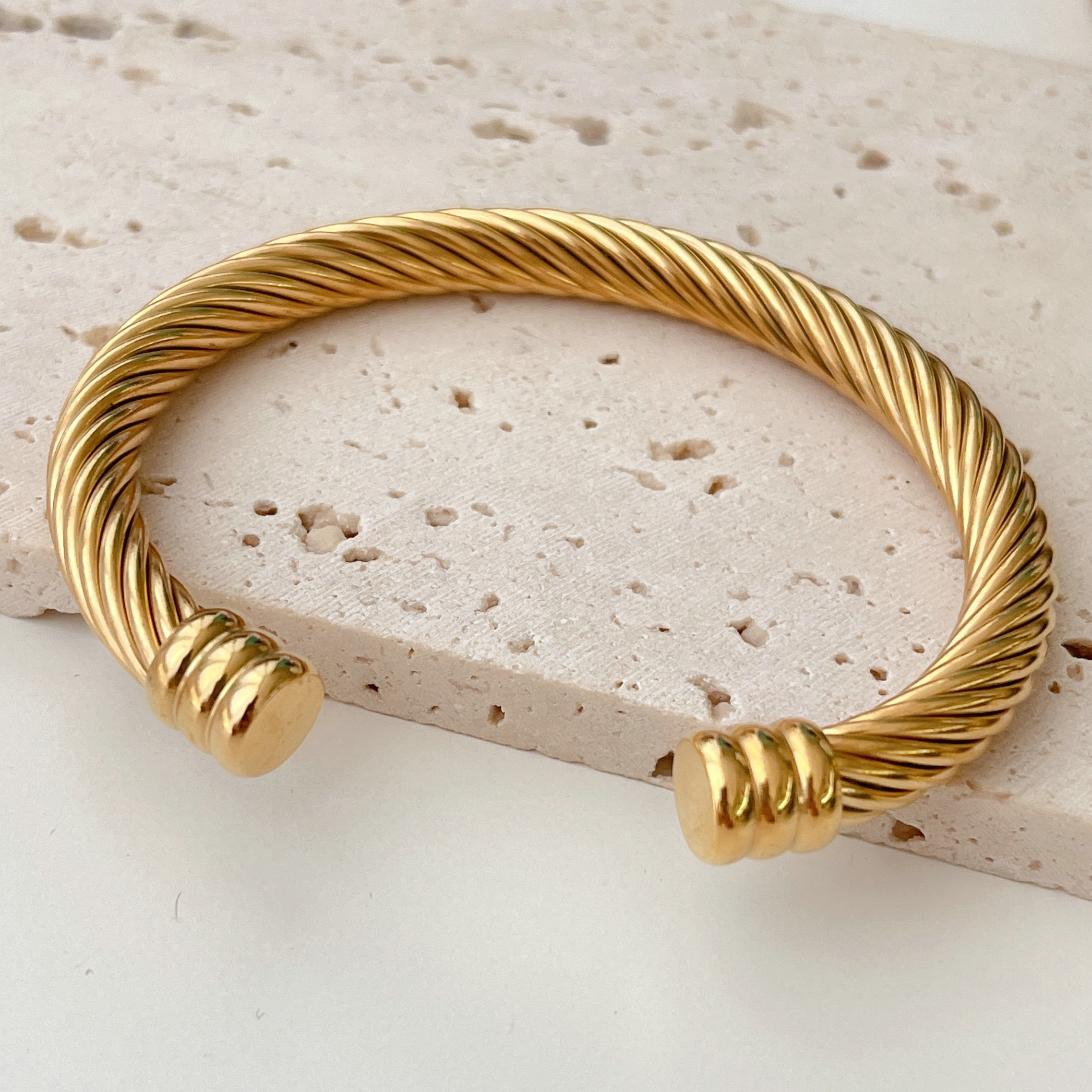 Stainless Steel Twist Bangle