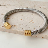 Stainless Steel Twist Bangle