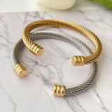 Stainless Steel Twist Bangle