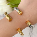 Stainless Steel Twist Bangle