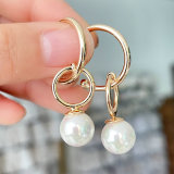 Shell Pearl Hopp Earrings