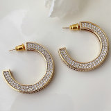 Big Pave Zircon Hoop Earrings