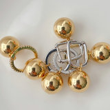 12MM Gold Ball Drop Earrings