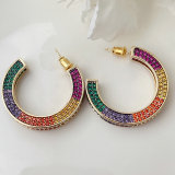 Big Pave Zircon Hoop Earrings