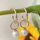 Shell Pearl Hopp Earrings