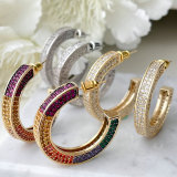 Big Pave Zircon Hoop Earrings