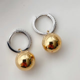 12MM Gold Ball Drop Earrings