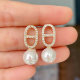 Shell Pearl Drop Earrings