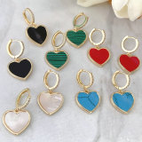 Shell Heart Drop Earrings