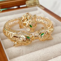Hollowed leopard Bangle Set