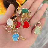 Shell Heart Drop Earrings