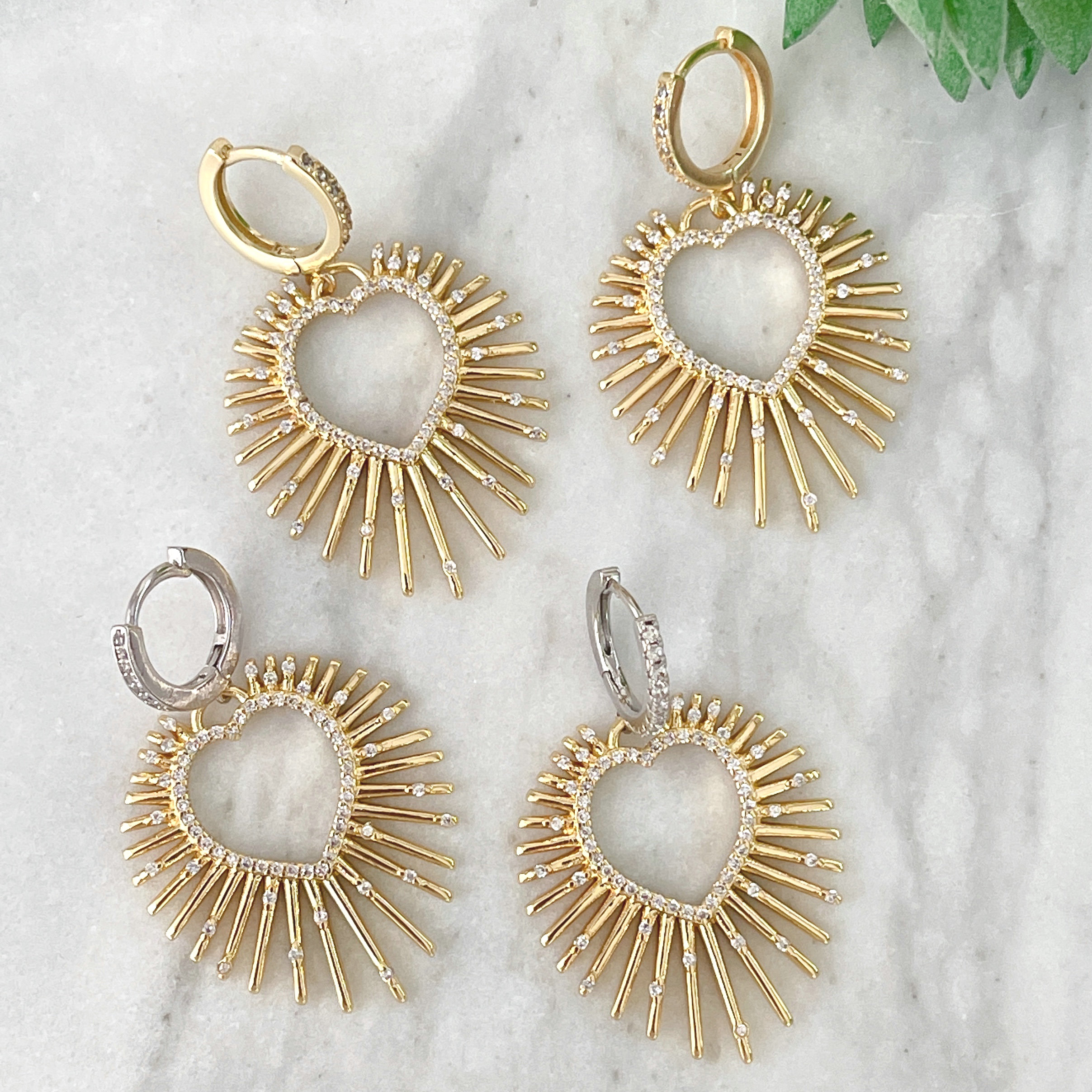 Heart Drop Earrings