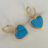 Shell Heart Drop Earrings
