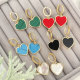 Shell Heart Drop Earrings