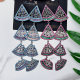 Pave Zircon  Long fan Earrings