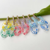 Triangular Acrylic Chain Drop Earrings